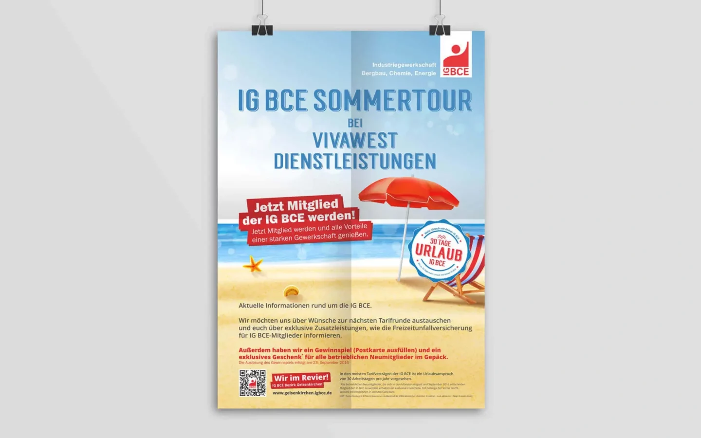 Flyerdesign für IG BCE Sommertour