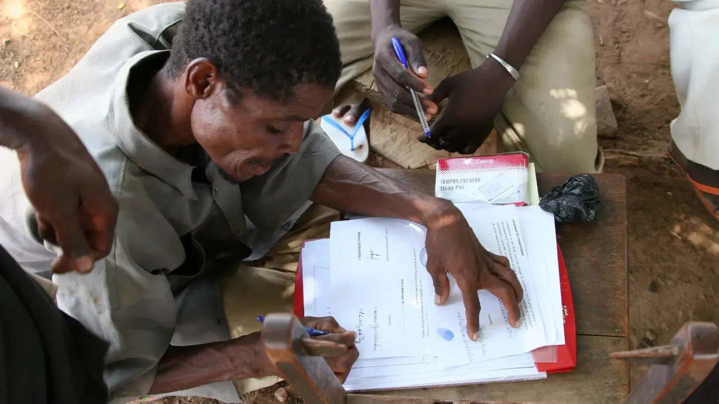 Urkunde Projekt Togo in Westafrika 