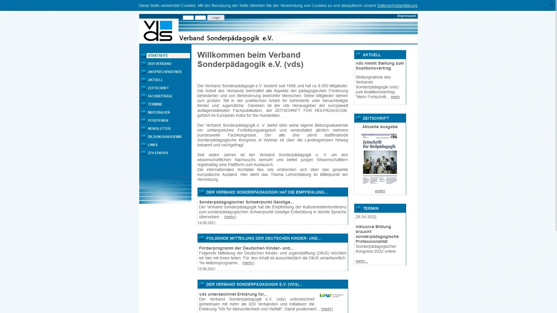 Braindinx Verband Sonderpaedagogik Website Alt