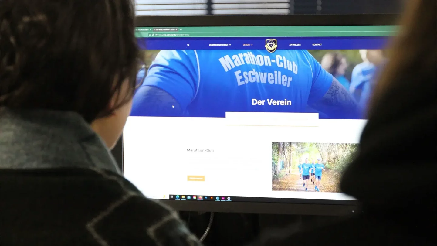 Desktop Ansicht der Marathon Club Eschweiler Website